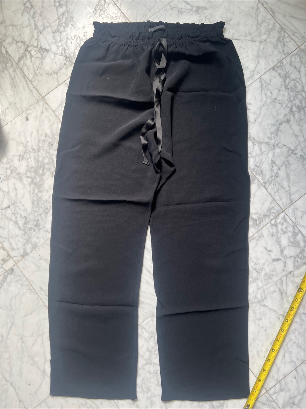 The Row Black Drawstring Pants small